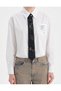 Women's Denim Fabric Tie Detailed Design Crop Shirt - 4