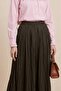 Elastic Waist Skirt -K. Coffee - 4