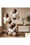 Chocolate White Beige Balloon Set 20-Piece Birthday Party Decoration
