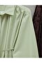 Gathered Shoulder Lace-Up Shirt Blouse - Olive - 5