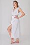 Muslin Fabric Helen Model Midi Beach Dress - 4