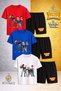 Children's Tayfa Teyp 4Lu Printed Crew Neck 3-Piece T-Shirt - Shorts Set