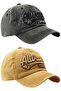 Unisex Vintage Always 75 Embroidered Adjustable Baseball Cap Hat Set of 2