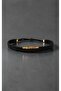 Bensei Black Woven Adjustable Bracelet with Brass Accessories - 2
