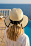 Women's Straw Hat with Pearl Detail, Comfortable to Wear, Uv Protection, Foldable - 3