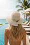 Natural Woven Casual Women's Hat - 3