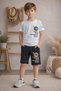 Boy's 2-Piece Set Comfortable Stylish Summer Shorts and T-Shirt Combination for Daily Use Comfortable Set