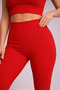 Ribbed High Waist Women's Leggings – Seamless Stretchy Fabric - 2