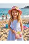 Girl's Straw Hat and Bag Set Pink Floral Summer Combination 3-9 Years Old - 2