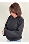 Fluffy Soft Dokulu Basic Kazak – Siyah - 2