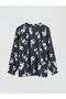 Tie-Neck Floral Blouse (S6) - 6