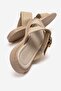Women's Double Buckle Slippers Beige - 4