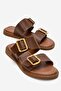 Women's Double Buckle Slippers Taba