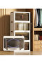 4-Tier Plastic Storage Cabinet with Double Doors with Wheels for Home & Office (65x40x142 cm) - 6