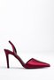 Classic Heeled Shoes Satin Heeled Women's Open Back Shoes