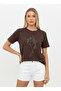 26026 100% Cotton Crew Neck Embroidery Detail Combed Cotton Blouse - 2