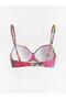 Unpadded String Strap Patterned Women's Bikini Top (S6) - 2