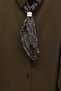 Buttoned Sleeves, Gathered Detail Skirt, Ethnic Patterned Suit - Brown - 5