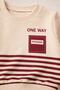 One Way Premium Striped Baby Boy Top and Bottom Set (0-24 Months) - 2
