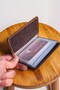 Vehicle License Case Genuine Leather License Holder Name Printed Tan