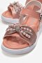 Children's Beaded Stone Velcro Sandals Pudra - 3