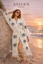 Oversize Muslin Kimono, Kaftan Women's 100% Cotton Beach and Resort Wear, Handmade Custom Design - 3