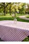 Pink and White Plaid Checkered Tablecloth, Table Cloth, Picnic Cloth - 2