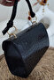 Women's Crocodile Patterned Faux Leather Hand and Shoulder Bag with Ring Detail Mlu7010 - 3