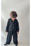 Boy's Black Striped Bohemian Suit - 3