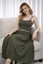 Women's high-waisted long flared skirt - summer casual loose fit - lined modal fabric - 6
