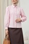 Balloon Cuff Short Poplin Shirt -Pink
