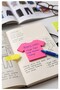 Clothes Flower Shaped Adhesive Note Paper 5 Colors 2 Pieces Neon Colors Neon Bookmark Mixed Shaped Phosph - 2