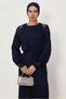 Belted Jacquard Dress 46509 - 4