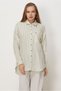 Striped Shirt Collar Tunic 46358