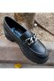 2411533 Women's Thick Soled Genuine Leather Loafer Shoes - 5