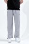 Men's Elastic Waistband, Cuffed Cuffs, Double Pockets, Sweatpants, Gray - 3156 - 4
