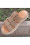 26322517 Women's Genuine Suede Leather Anatomical Ulta Comfort Sole Velcro Daily Premium Slippers - 3