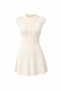 Krem-88101 Terry Mini Tricot Dress Slim Fit Sleeveless Summer - 4