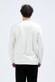 Men's Crew Neck Embroidered Sweatshirt White - 26K 6138 - 6