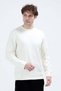 Men's Crew Neck Embroidered Sweatshirt White - 26K 6138 - 5