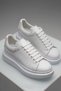 Men's White Sneakers - Thick-Soled Casual Sports Shoes - Comfortable and Stylish Design - 3