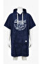 Navy Blue Hooded Pool & Beach Poncho – Towel Dress XXL