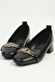 Black Shiny Women's Heeled Shoes Pc-55651