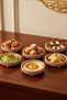 6-Piece Footed Presentation Bowl Set |   Unbreakable Appetizer, Nuts, Snack & Dessert Serving Container |   Stylish and Durable |   Coffee - 5