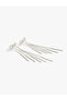 Chain Detailed Bow Earrings - 3