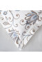 Verona Elegant Garden King Size 100% Aegean Cotton Duvet Cover Set - with Sheets - 4 Pillows Cream-Blue - 5