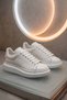 Men's White Sneakers - Thick-Soled Casual Sports Shoes - Comfortable and Stylish Design