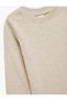 Cotton Crew Neck Long Sleeve Basic Sweatshirt - 3