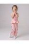 Girl's Bow Detailed Pants Set, 2-3-4-5-6 Years Old, Summer Muslin 2-Piece Stylish Holiday Set X