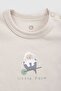Long Sleeve Organic Cotton Beige Bodysuit Little Farm - 6